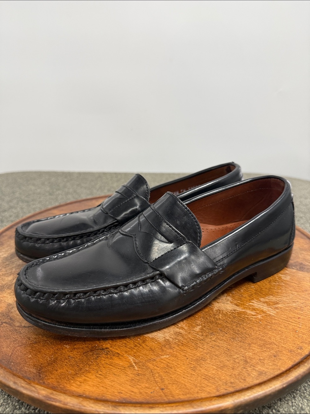 Allen Edmonds Shoes Mens 8.5 B Classic Black Leather Penny Loafers Walden
